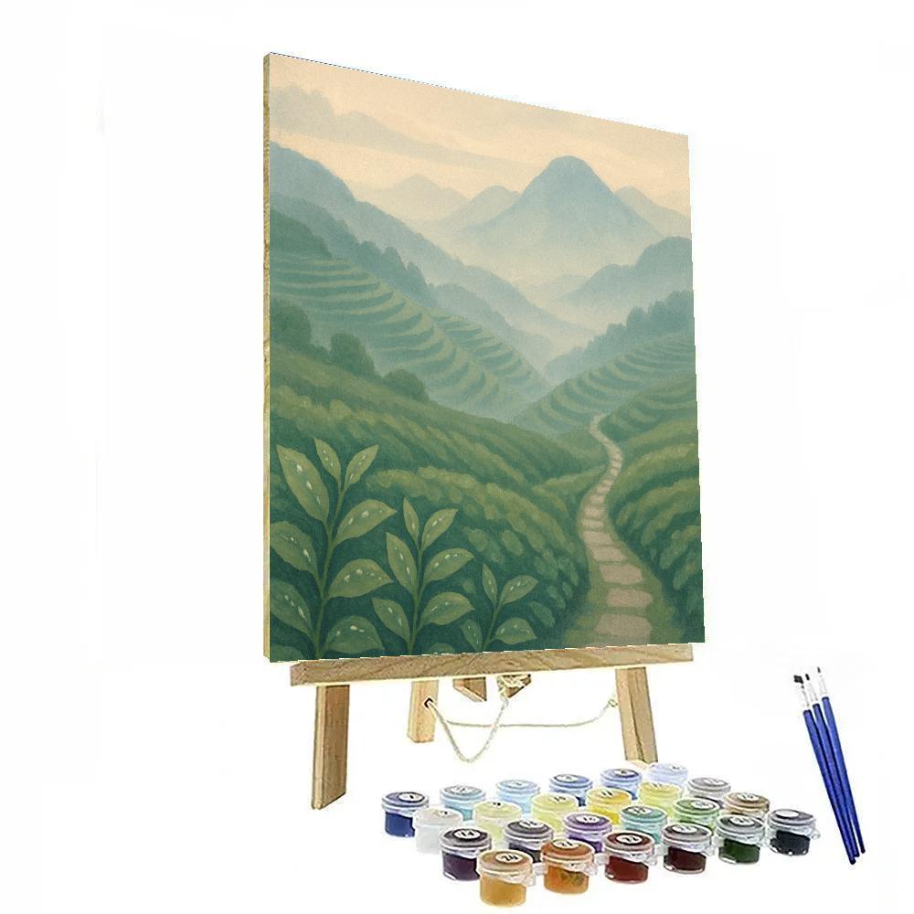 Misty Terraces Above The Tea Valley Paint by numbers kits