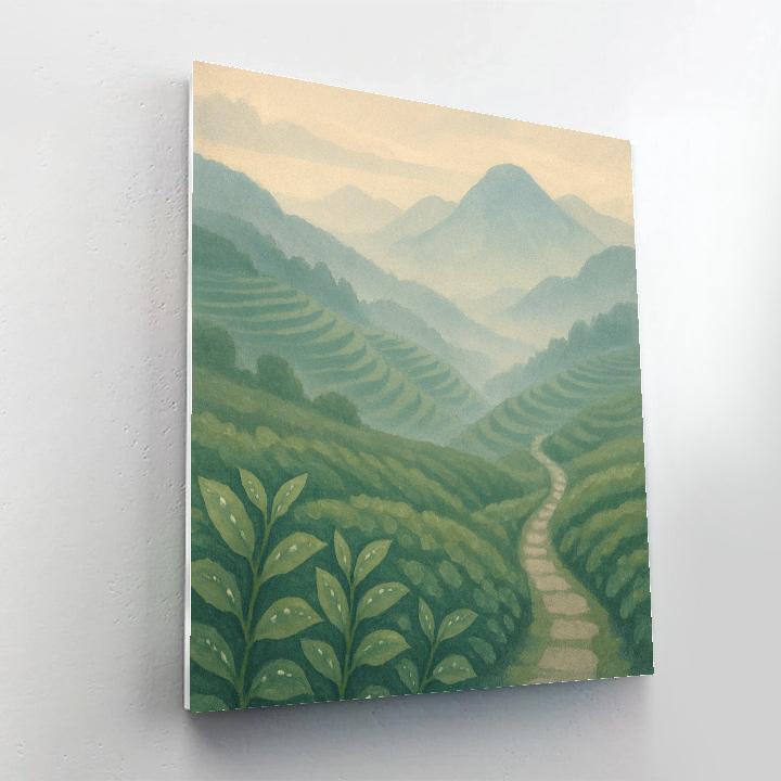 Misty Terraces Above The Tea Valley Paint by numbers kits
