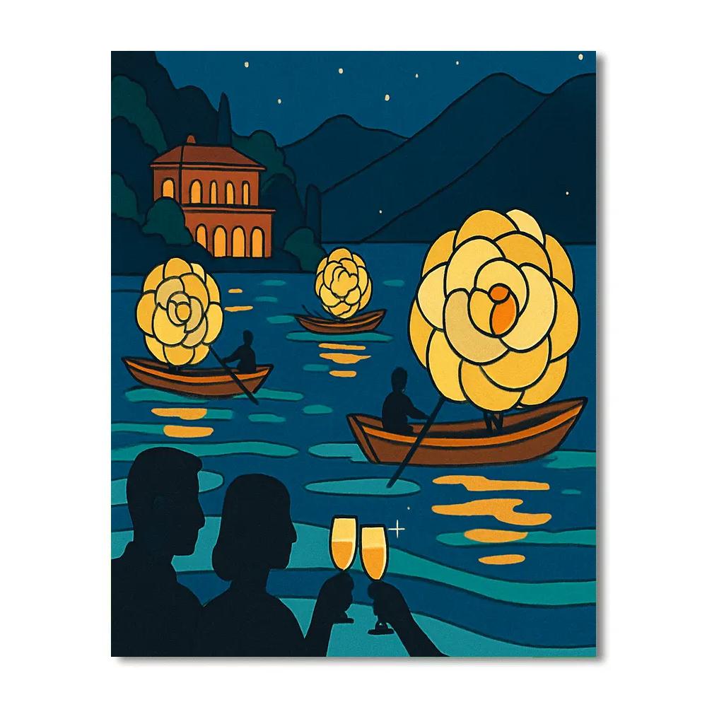 Lantern Regatta In Italy DIY paint by numbers