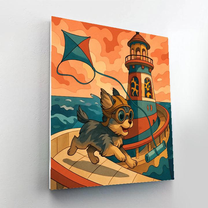 Clockwork Lighthouse Dog Patrol paint by numbers