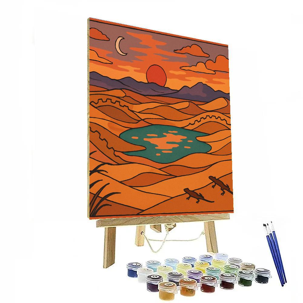 Clockwork Dunes Landscape DIY paint by numbers