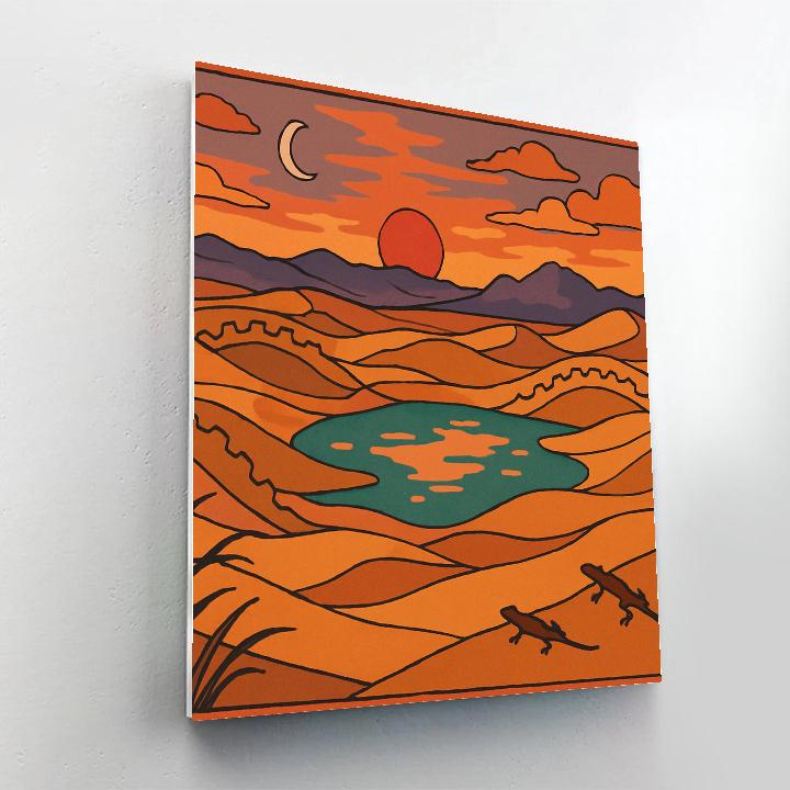 Clockwork Dunes Landscape DIY paint by numbers