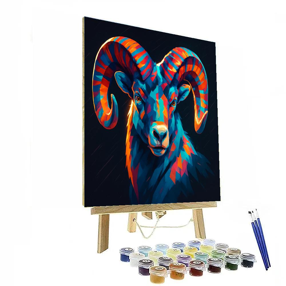 Prismatic Storm Ram Paint by numbers kits