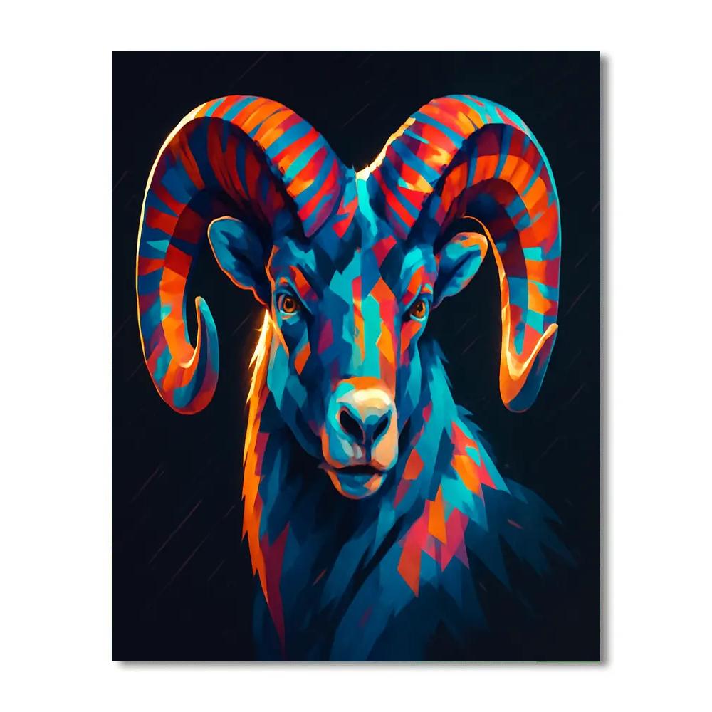 Prismatic Storm Ram Paint by numbers kits