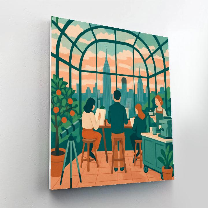 New York Sky Garden Rooftop Observatory paint by numbers