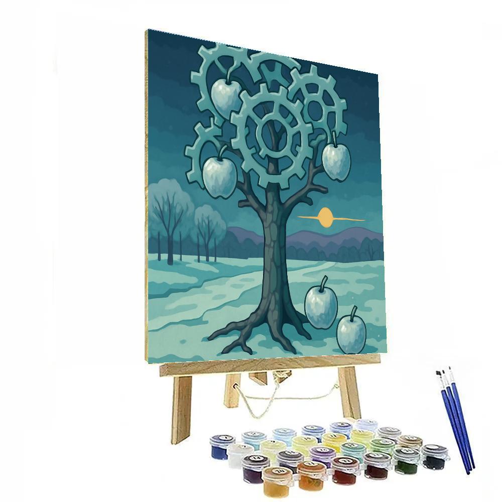 Clockwork Orchard Tree At Winter Solstice paint by numbers