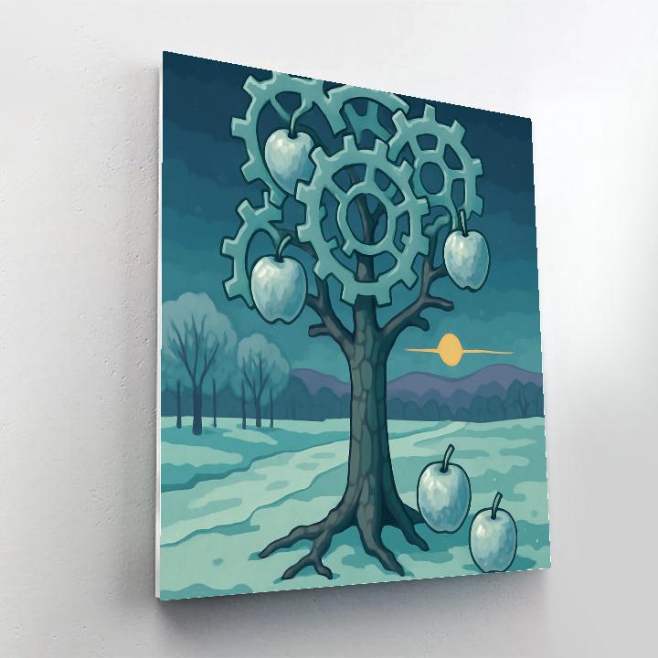 Clockwork Orchard Tree At Winter Solstice paint by numbers