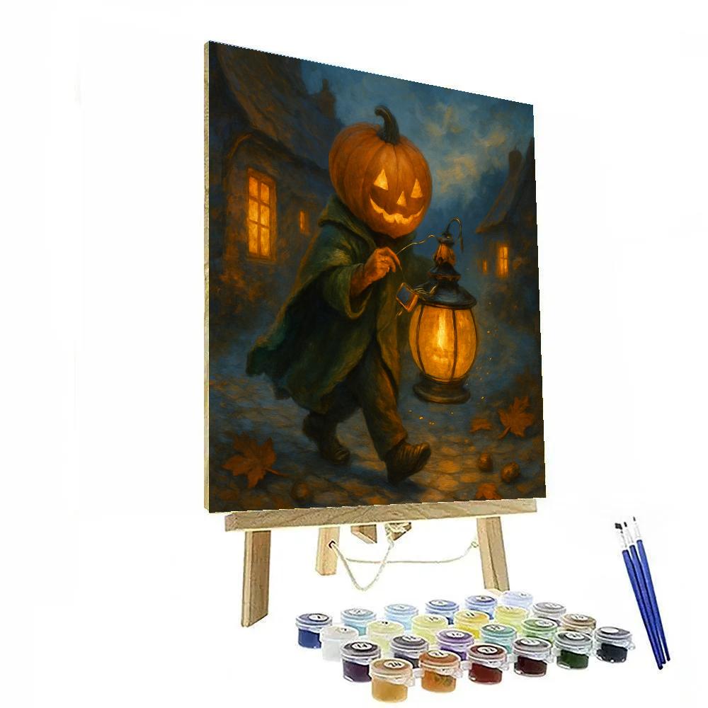 Lantern Parade Of The Pumpkin Tailor Number painting
