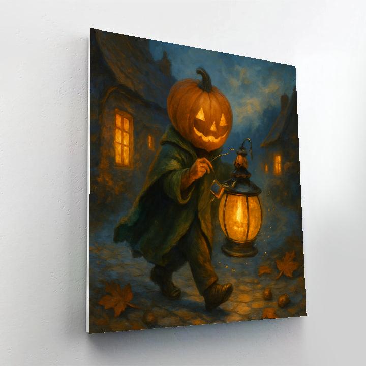 Lantern Parade Of The Pumpkin Tailor Number painting