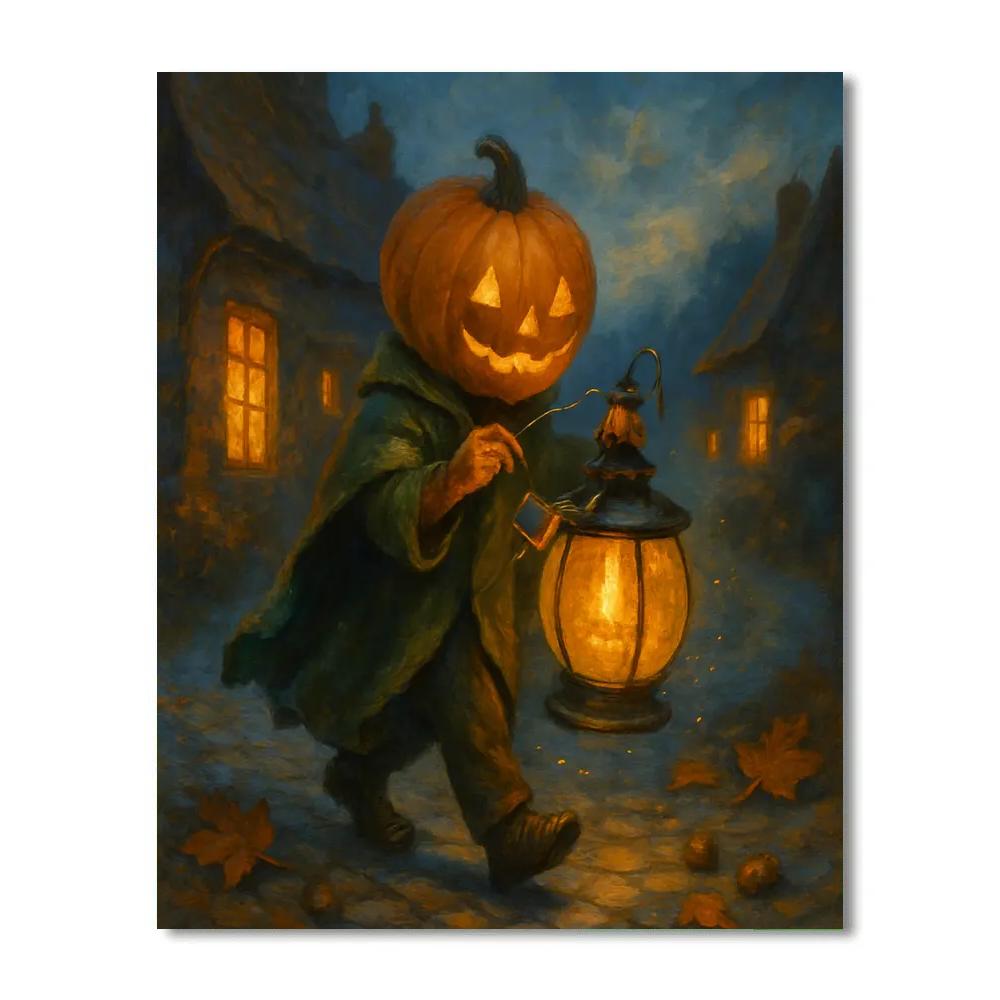 Lantern Parade Of The Pumpkin Tailor Number painting