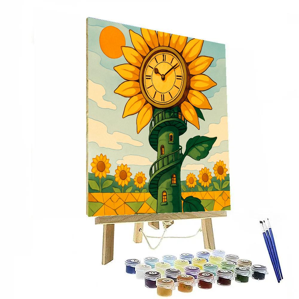 Clockwork Sunflower Observatory DIY paint by numbers