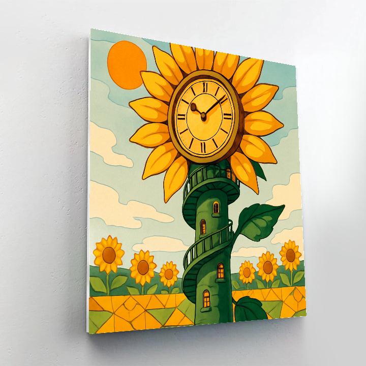 Clockwork Sunflower Observatory DIY paint by numbers