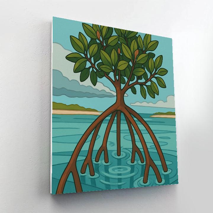 Mangrove Lagoon With Singing Tree Roots DIY paint by numbers