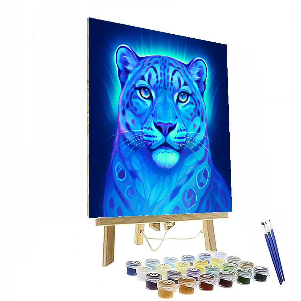Aurora Crown Snow Leopard paint by numbers