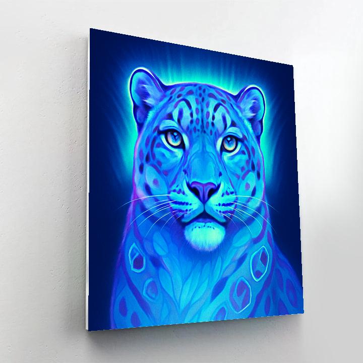 Aurora Crown Snow Leopard paint by numbers