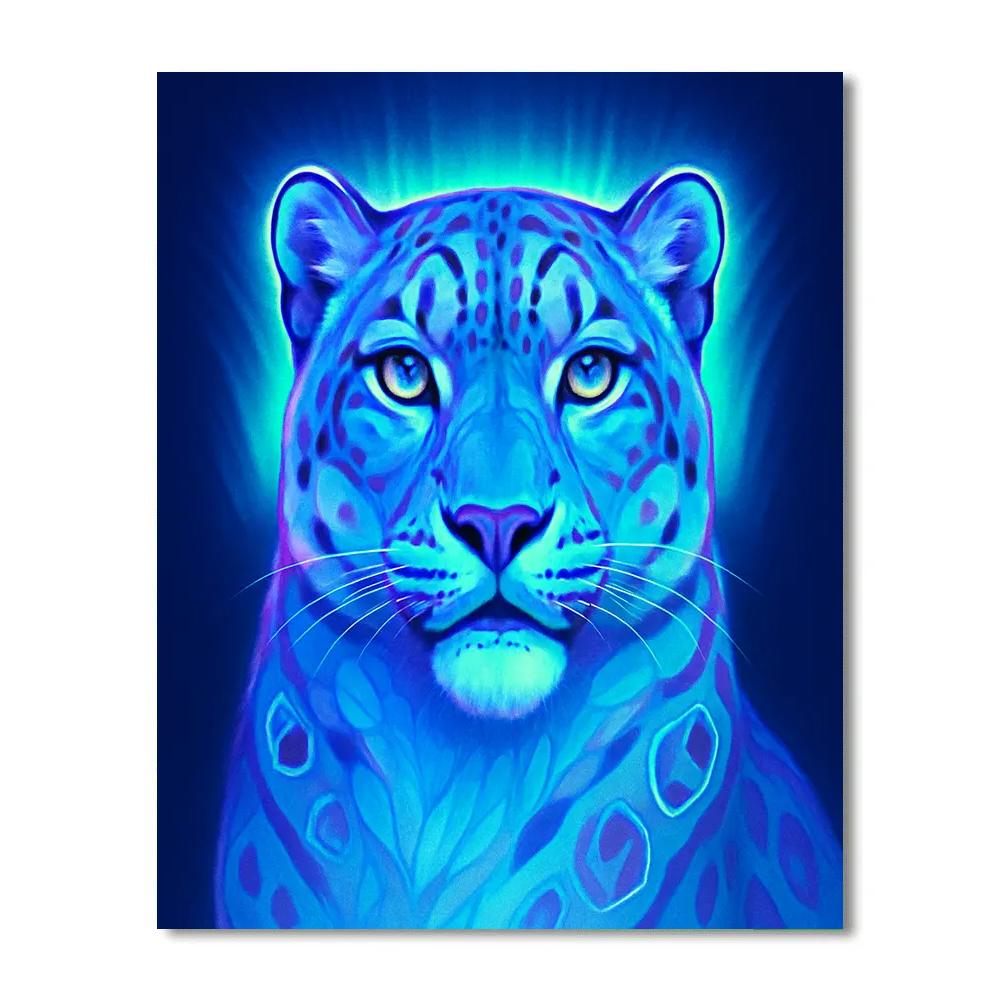 Aurora Crown Snow Leopard paint by numbers