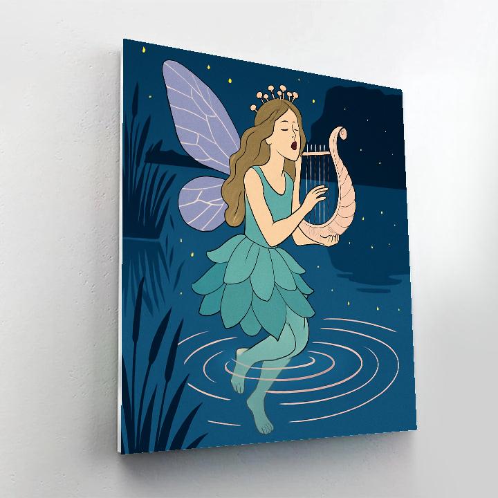 Mirror Lake Lullaby With Fairy Glow DIY paint by numbers