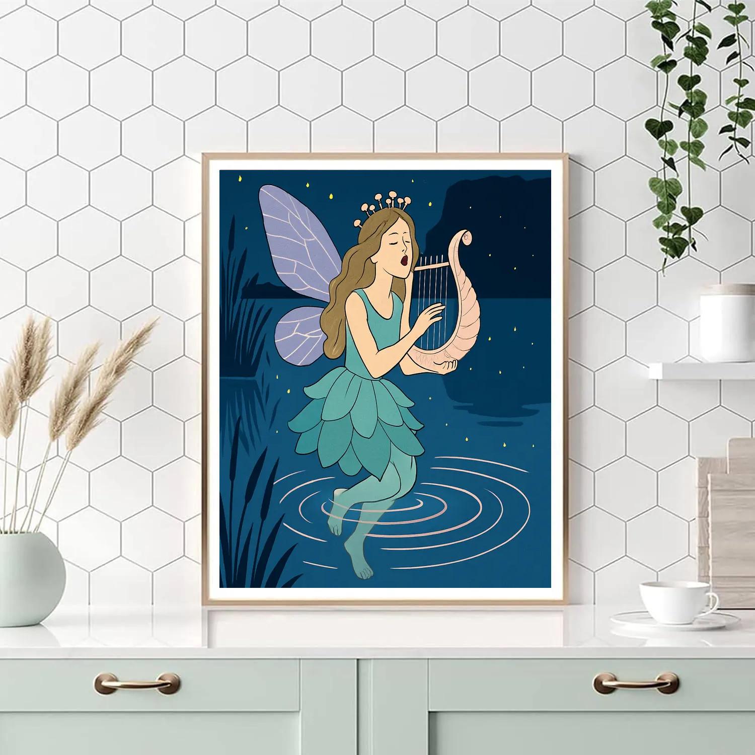 Mirror Lake Lullaby With Fairy Glow DIY paint by numbers