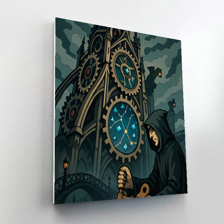 Cathedral Of Gothic Clockwork Painting by numbers kit