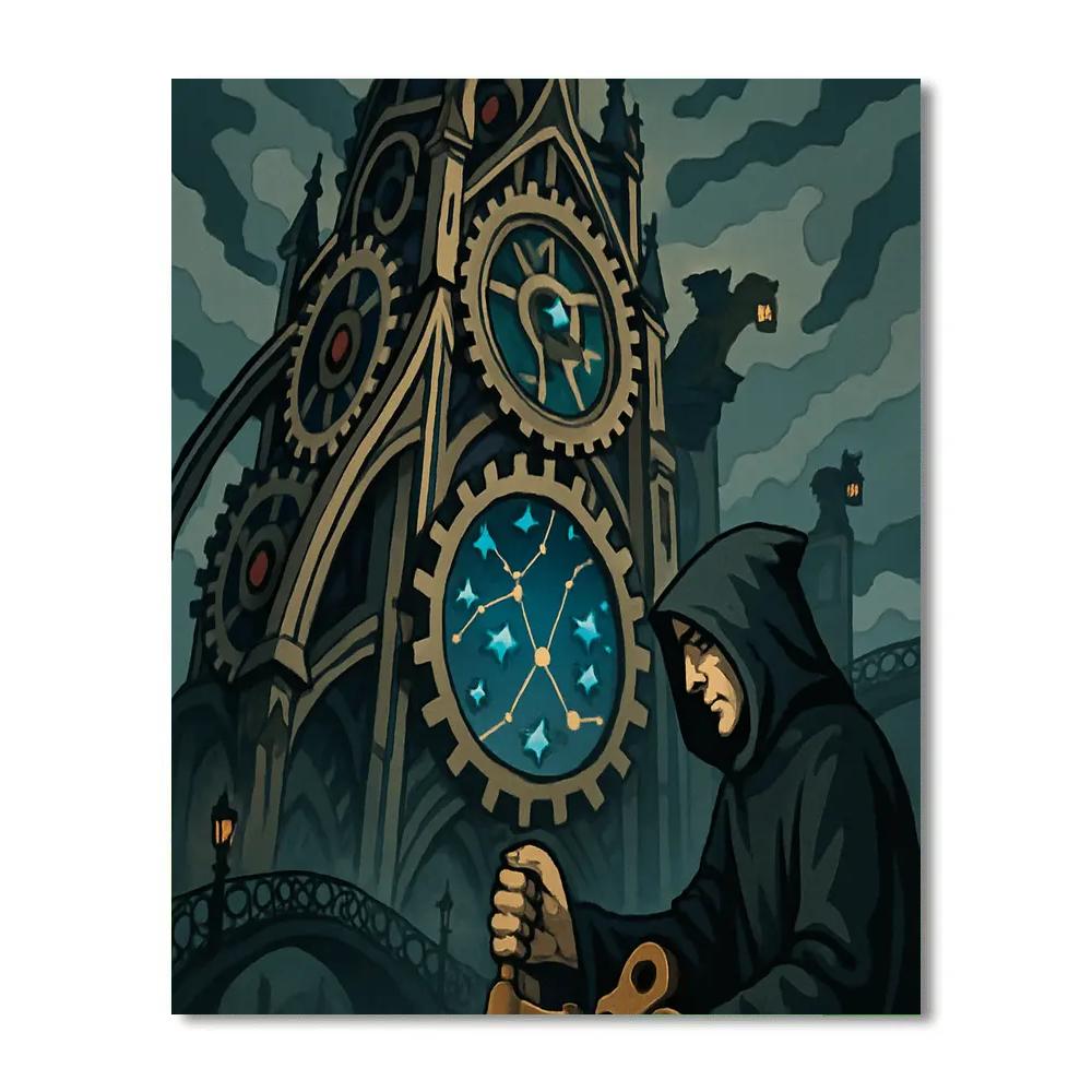 Cathedral Of Gothic Clockwork Painting by numbers kit
