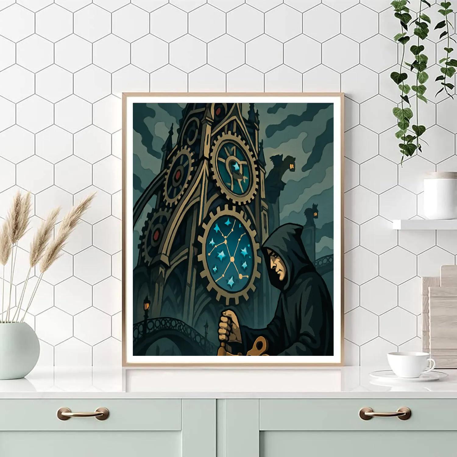 Cathedral Of Gothic Clockwork Painting by numbers kit