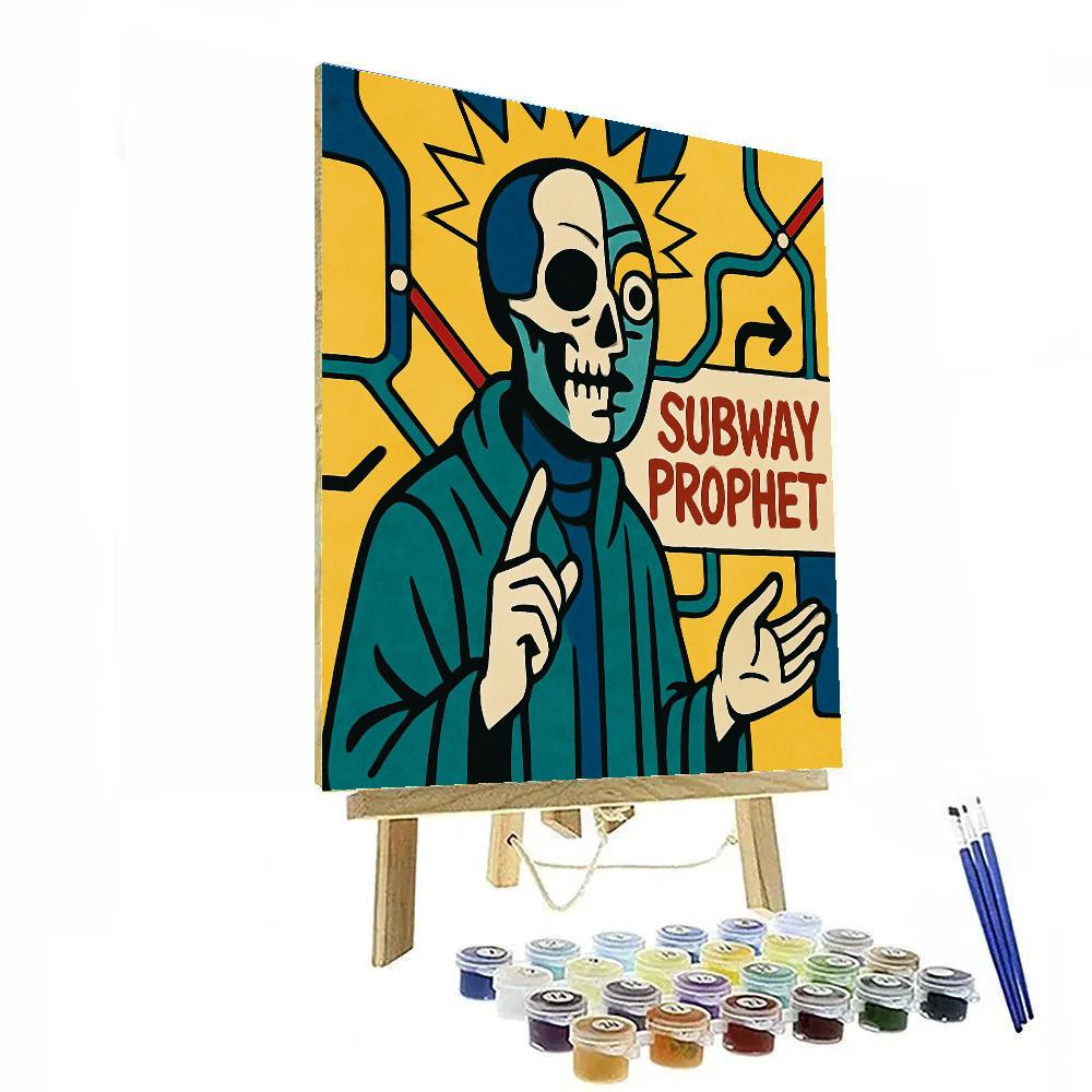 Subway Oracle In Basquiat Rhythm paint by color
