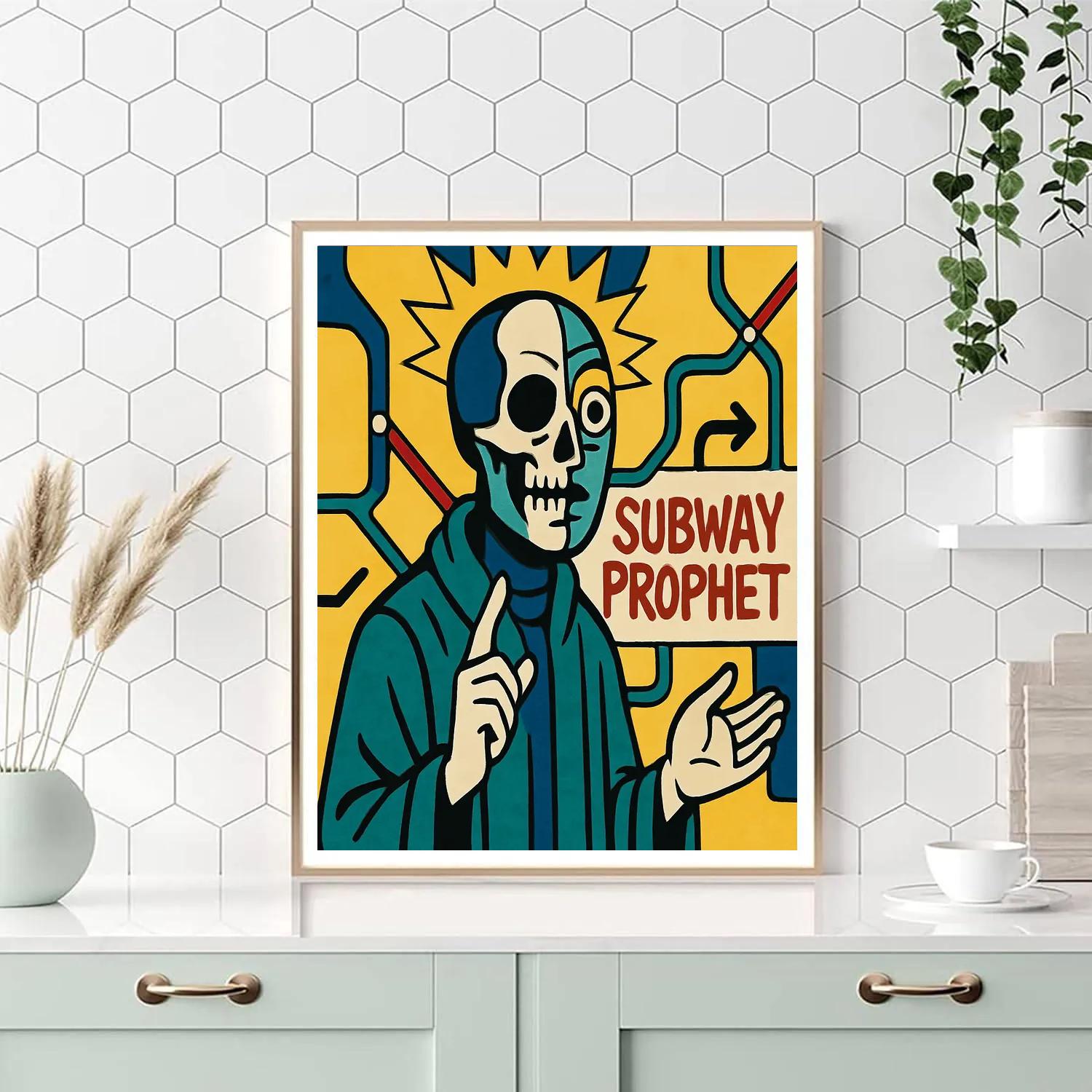 Subway Oracle In Basquiat Rhythm paint by color