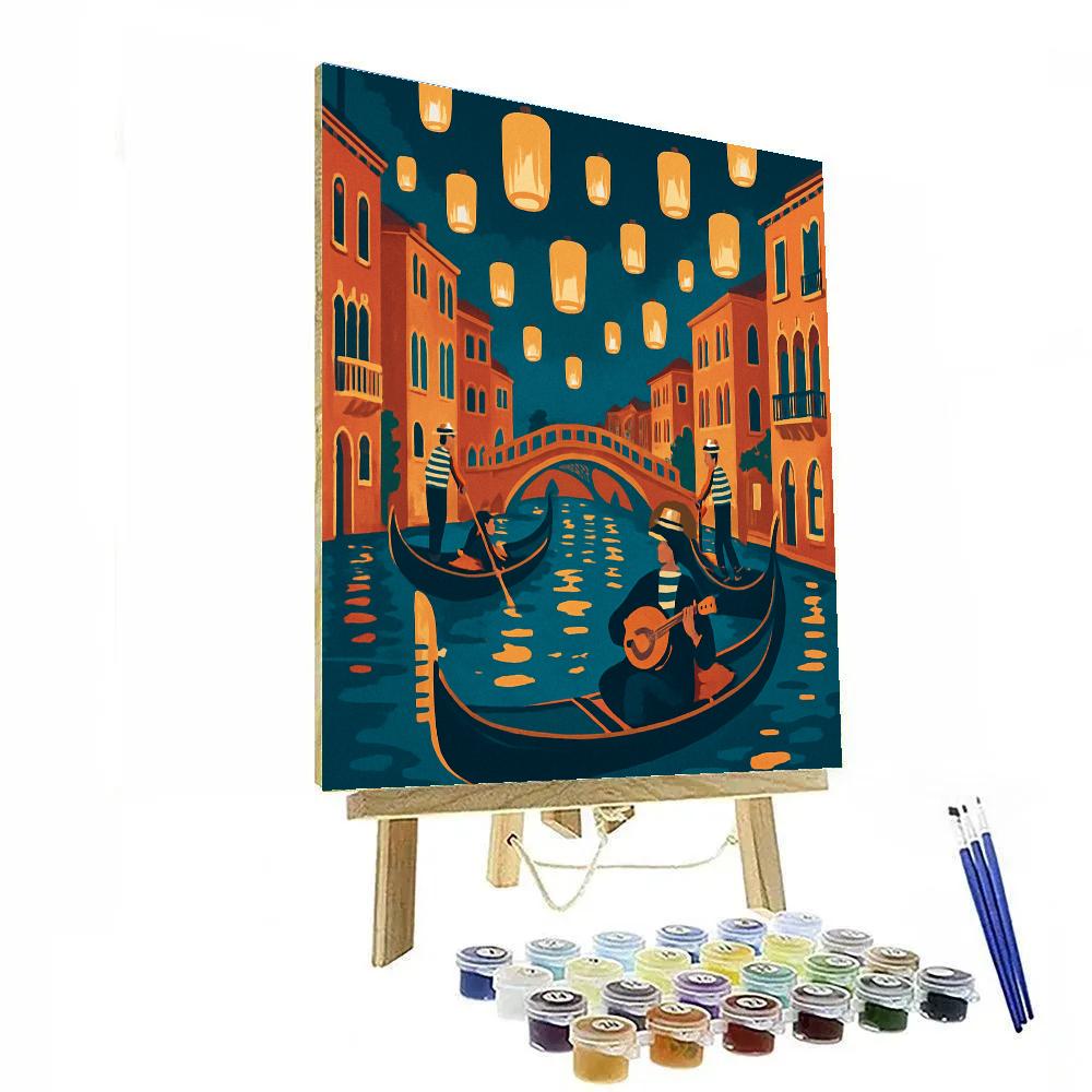 Lantern Parade Over Venice Canals DIY paint by numbers