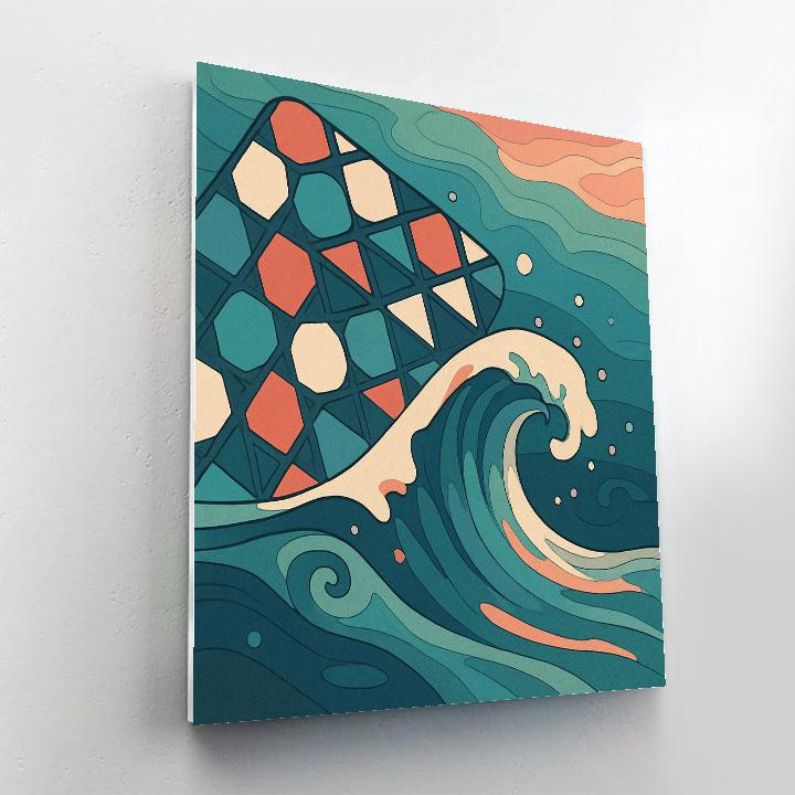 Tidal Lattice Abstract Paint by numbers art