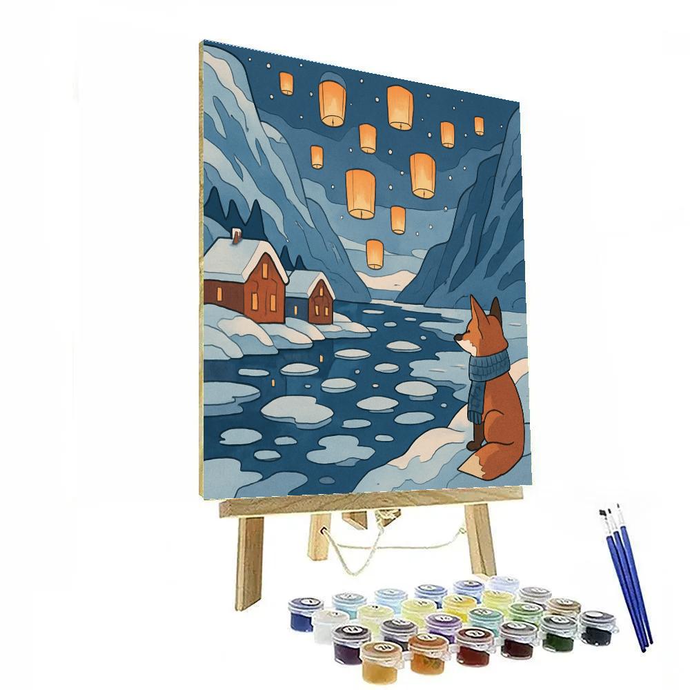 Lantern Lullaby Winter Fjord Paint by numbers kits