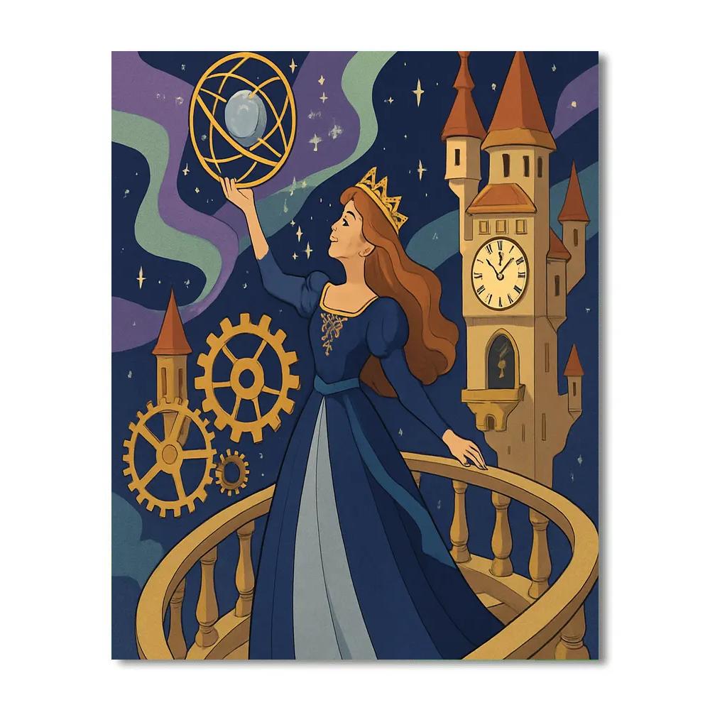 Moonlit Clocktower Princess In Starlight Court Number painting