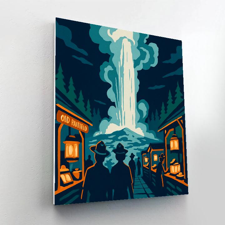 Geyser Night Market In The USA paint by numbers
