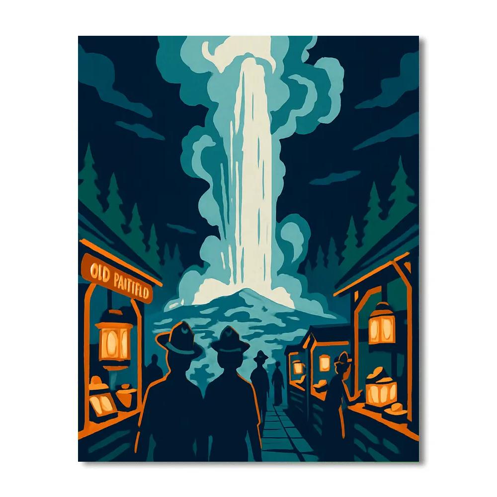 Geyser Night Market In The USA paint by numbers
