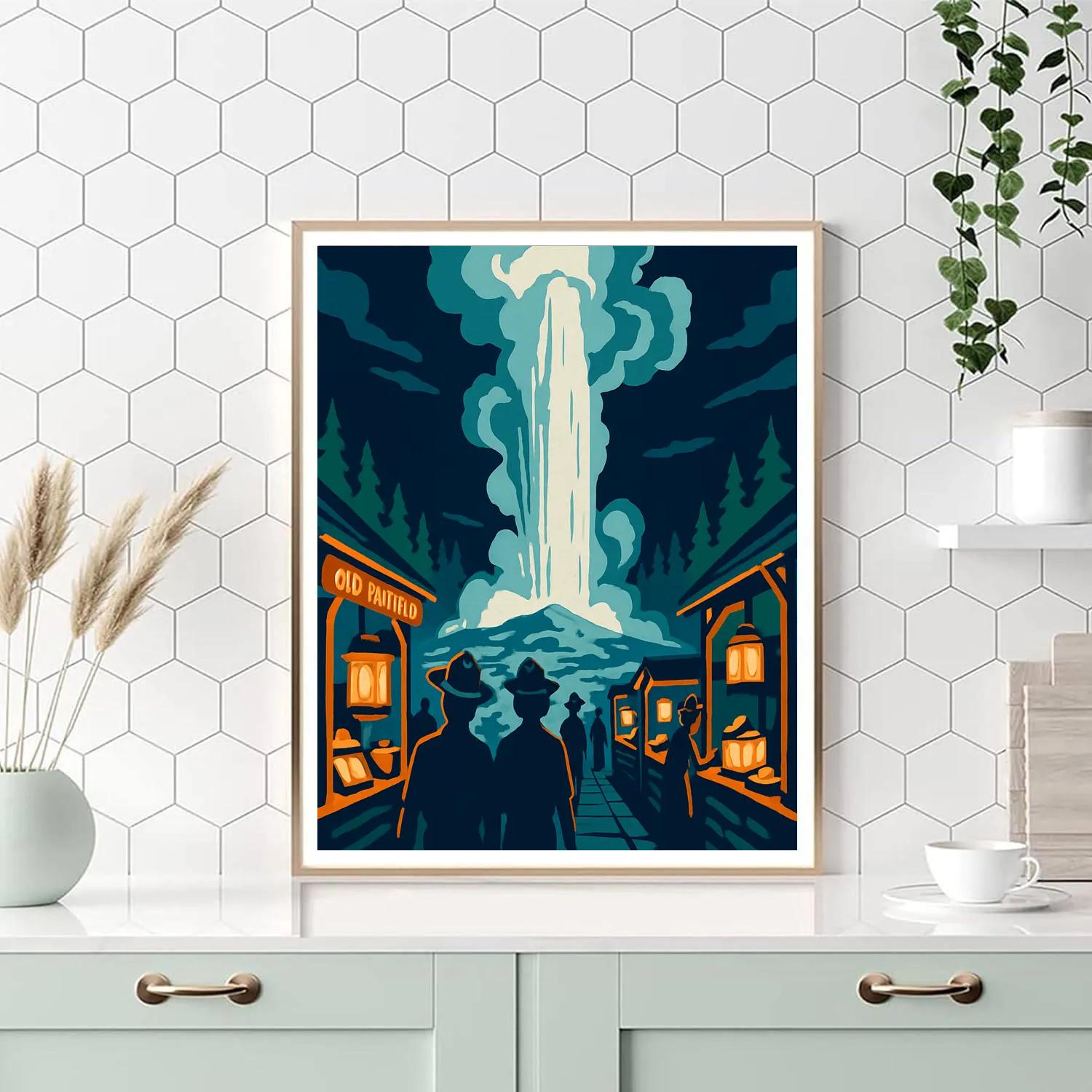 Geyser Night Market In The USA paint by numbers