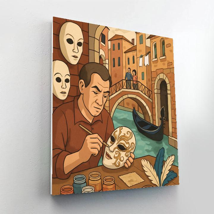 Mask Maker Workshop In Venice painting number kit