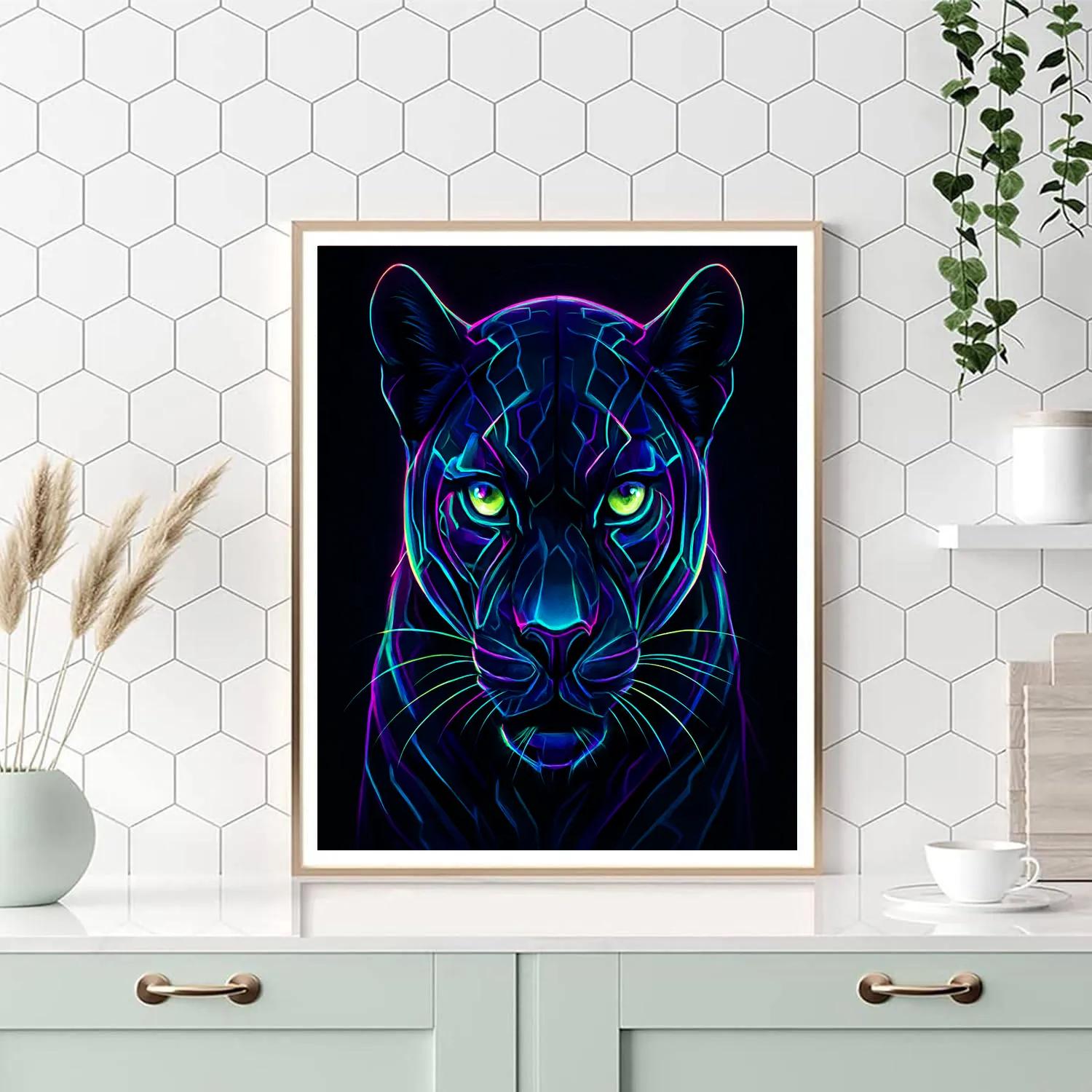Midnight Circuit Panther painting number kit