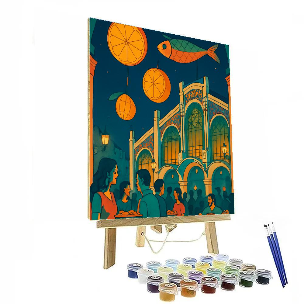 Midnight Kite Carnival In Spain painting number kit