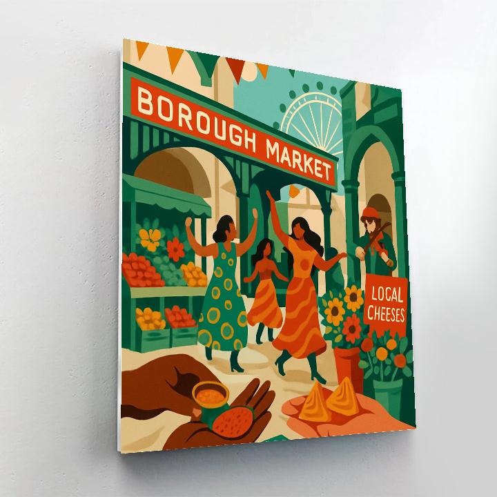 Borough Mosaic Carnival London Crafted Number painting