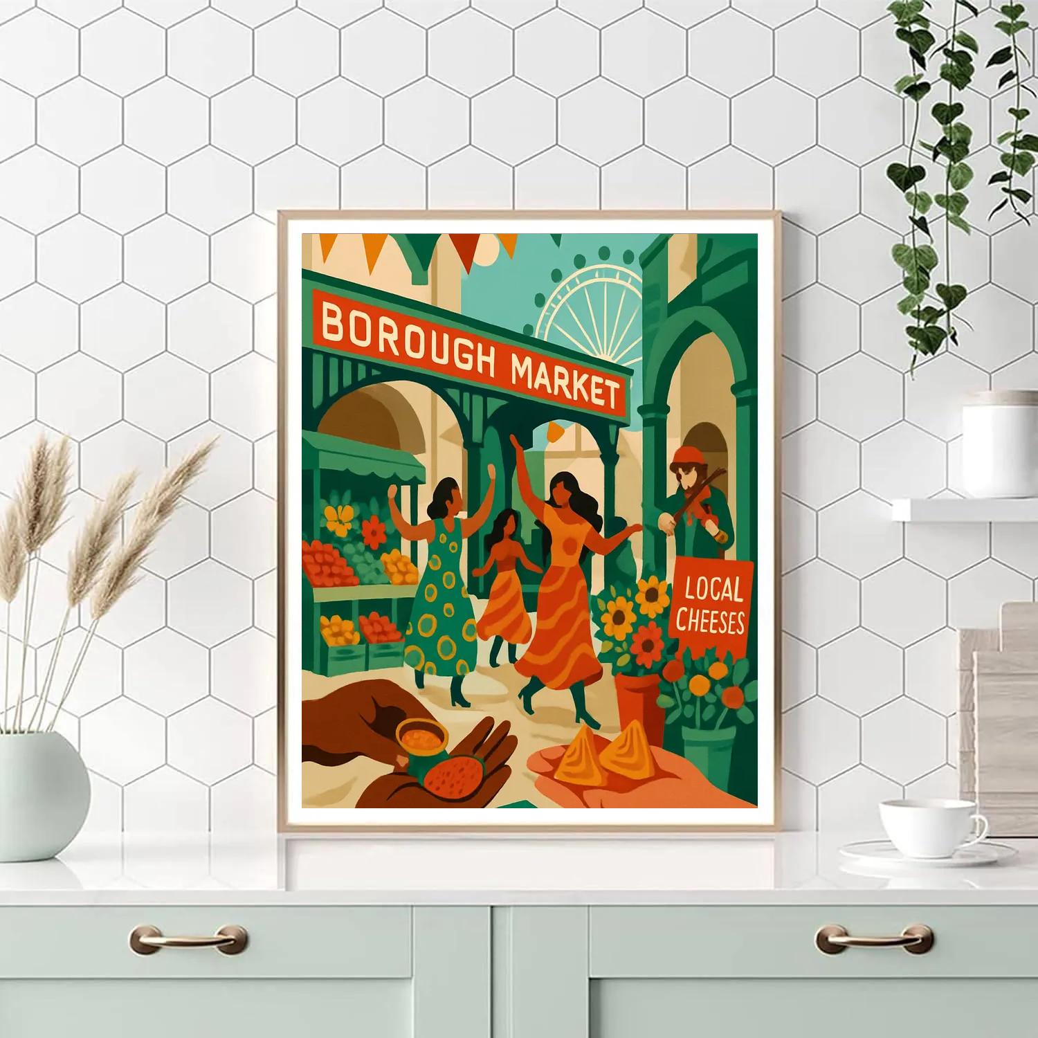 Borough Mosaic Carnival London Crafted Number painting