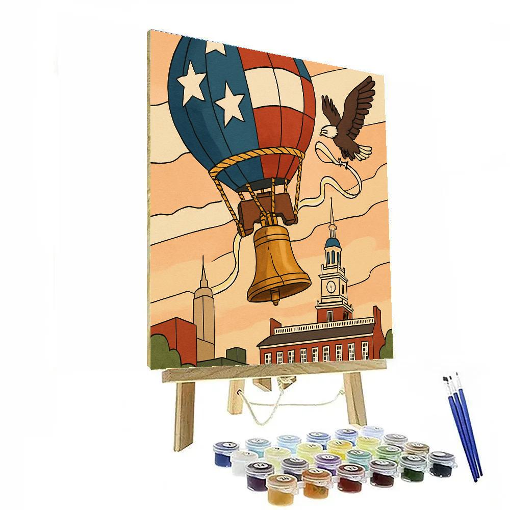 Liberty Bell USA Craft Flight Paint by numbers art