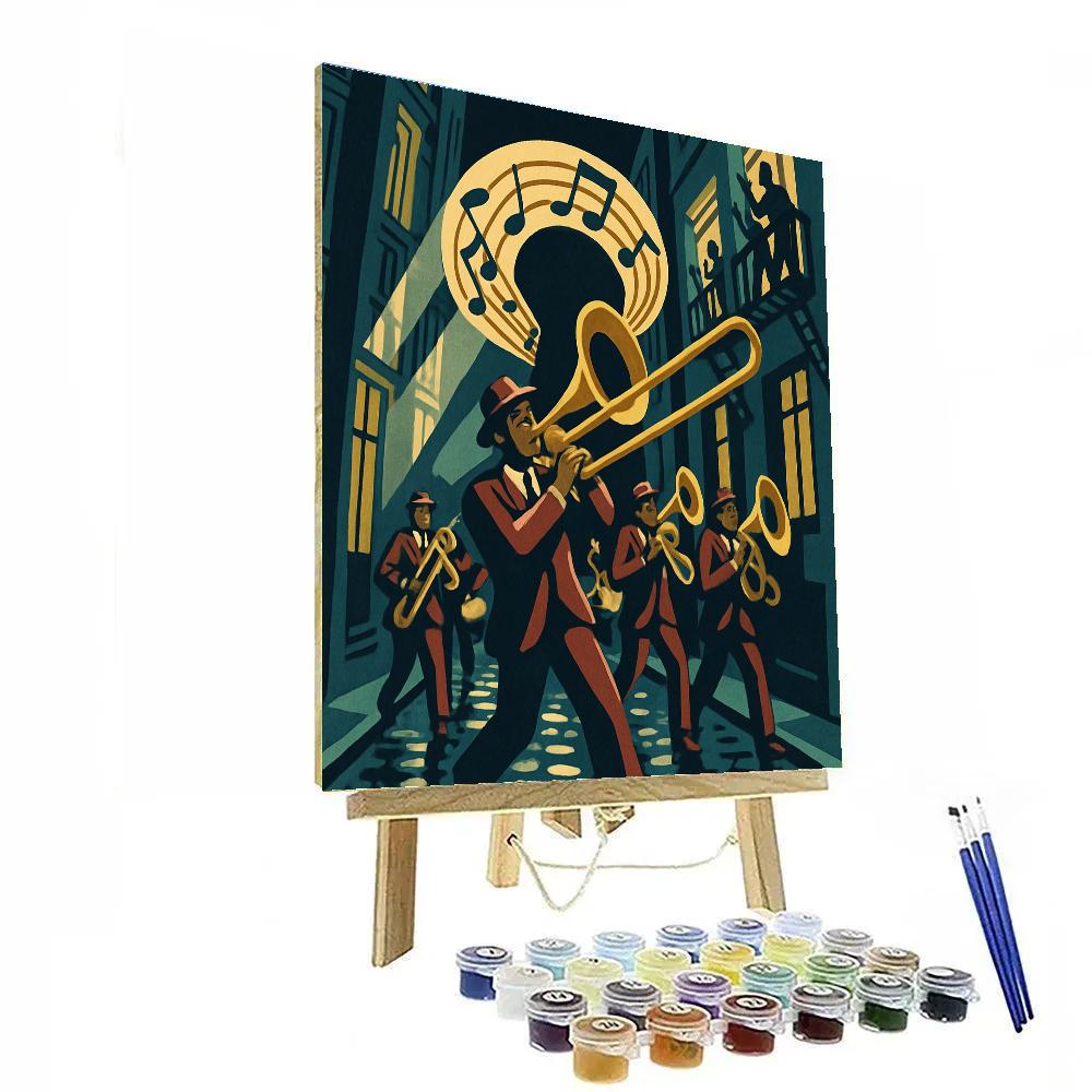 Clockwork Alley Jazz Procession Number painting