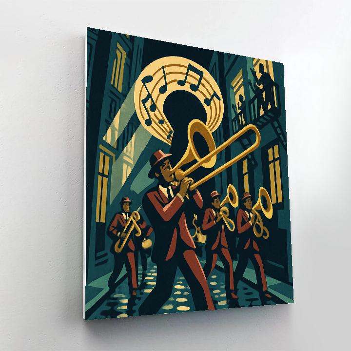 Clockwork Alley Jazz Procession Number painting