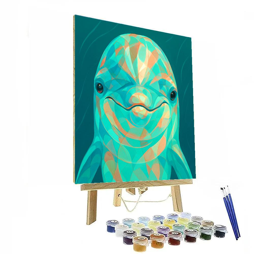 Tideglass Dolphin Portrait Paint by numbers art