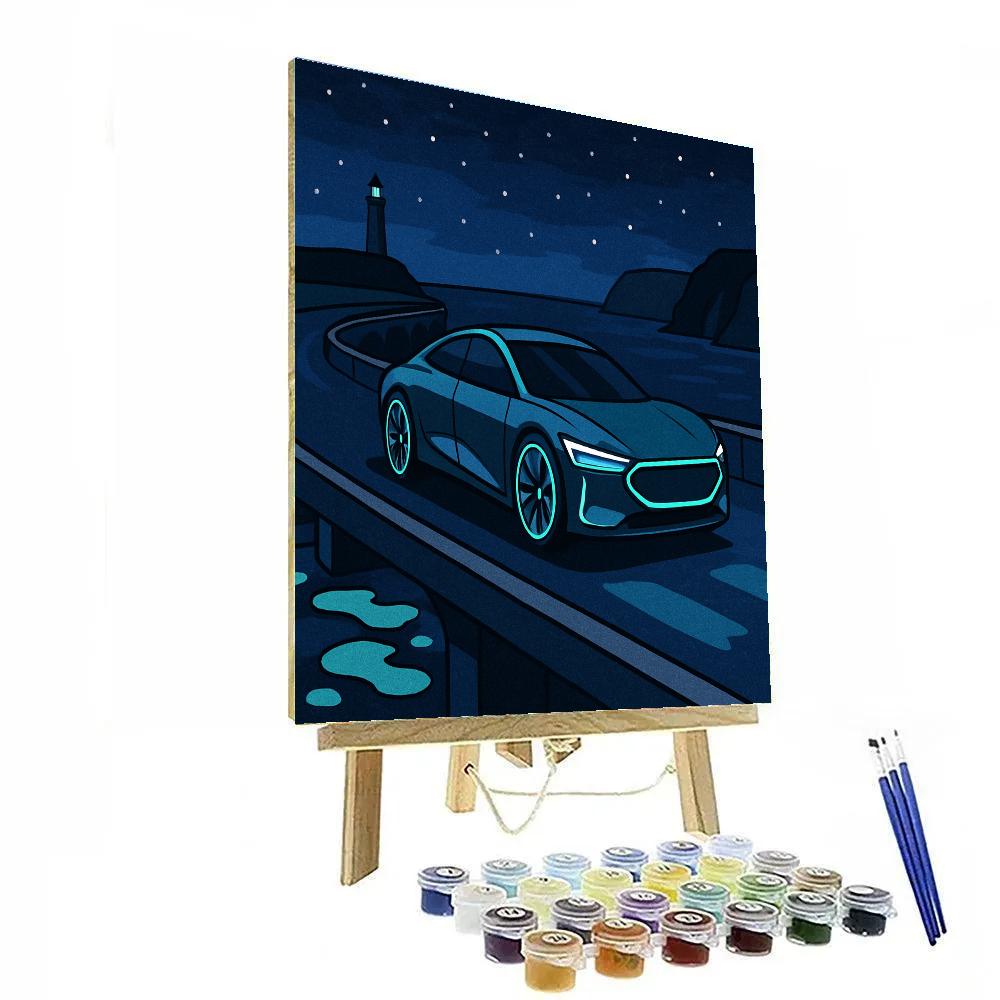 Cars Of The Bioluminescent Causeway Paint by numbers kits