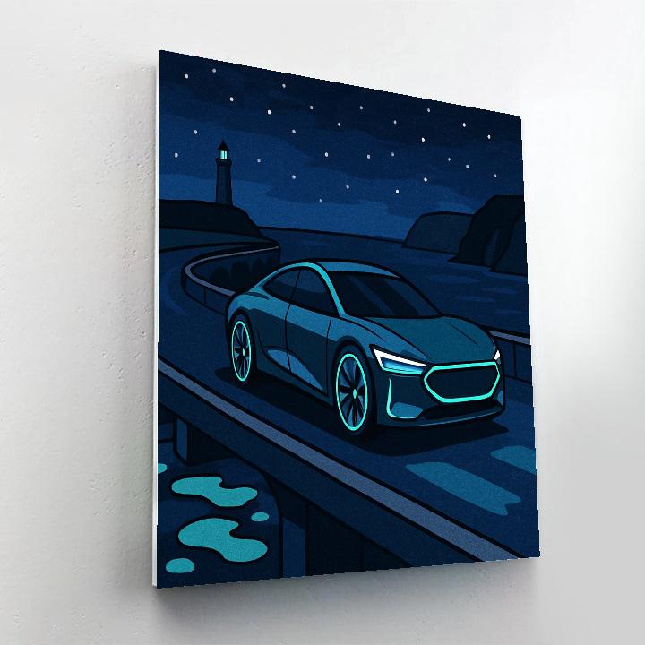 Cars Of The Bioluminescent Causeway Paint by numbers kits