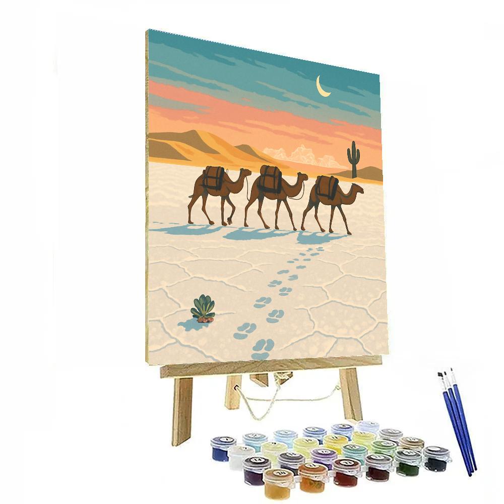 Salt Glass Desert Caravan Number painting