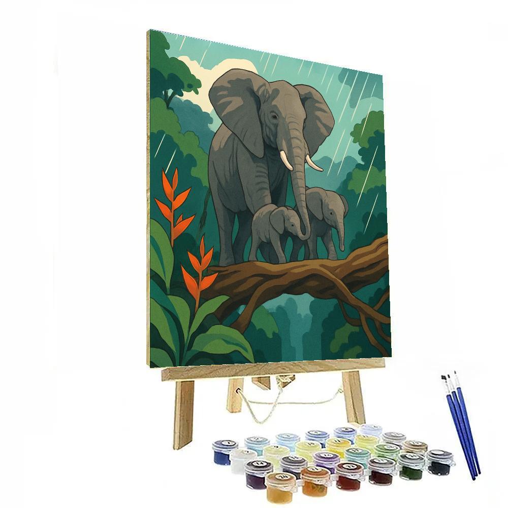Monsoon Skybridge Elephant Parade Painting by numbers kit