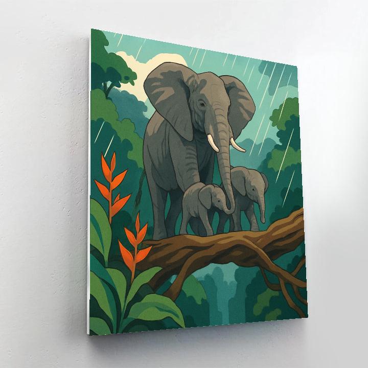 Monsoon Skybridge Elephant Parade Painting by numbers kit