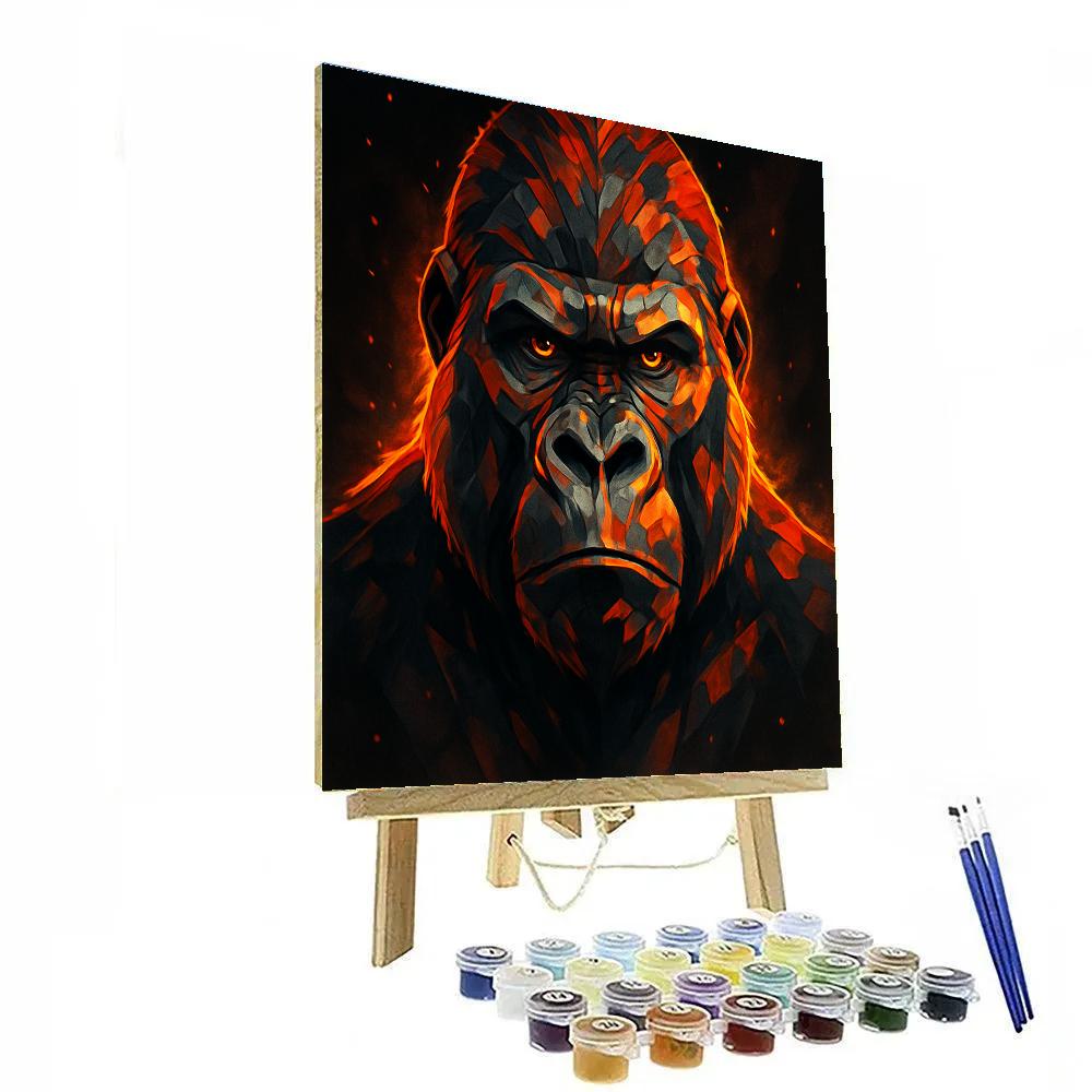 Volcanic Ember Gorilla paint by numbers