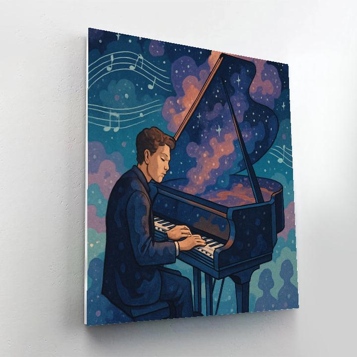 Piano Improvisation In Jazz Nebula DIY paint by numbers